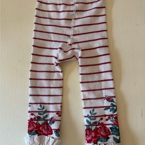 Ruffle Butts Striped Floral Baby Leggings 12-24 Months